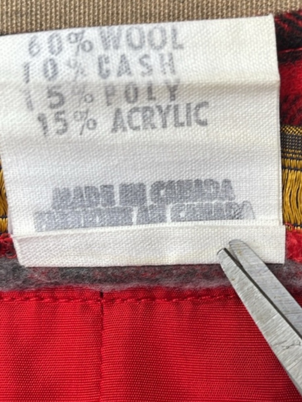 Cabin Cozy Tartan Plaid Midi Skirt Wool Blend A-Line Winter 6–8 - Picture 8 of 8